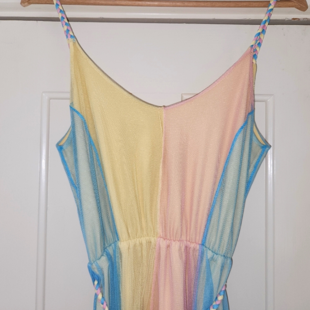 UNIF Cotton Candy Rainbow Tulle Dress - Picture 11 of 14